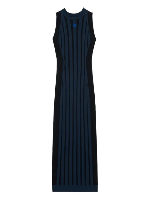 LOEWE striped sleeveless midi dress - Blue - zdjęcie produktu nr 1