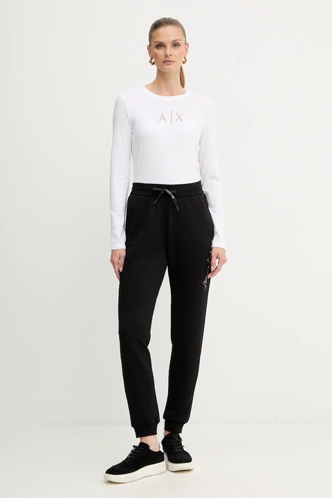 Armani Exchange longsleeve kolor biały XW001365 AF16294 - zdjęcie produktu nr 2