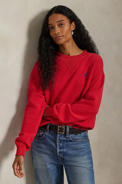 Polo Ralph Lauren bluza damska kolor czerwony gładka 211971697 - zdjęcie produktu nr 1