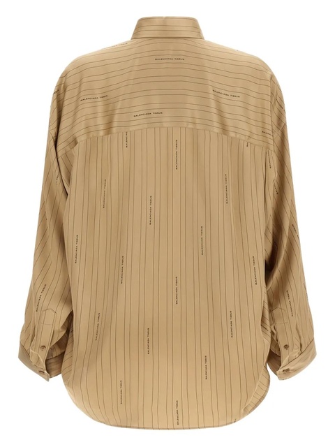 Balenciaga logo-striped shirt - Neutrals - zdjęcie produktu nr 2