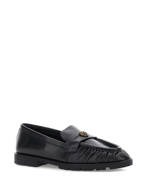 PINKO Nora pleated logo loafers - Black - zdjęcie produktu nr 2