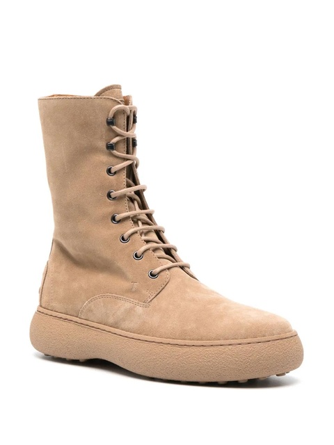 Tod's Stivaletto Stringato suede ankle boots - Brown - zdjęcie produktu nr 1