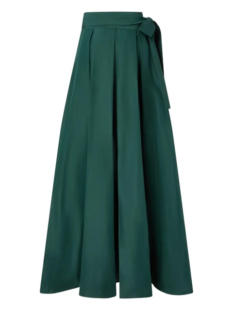 PINKO pleated tie-belt maxi skirt - Green - zdjęcie produktu nr 1