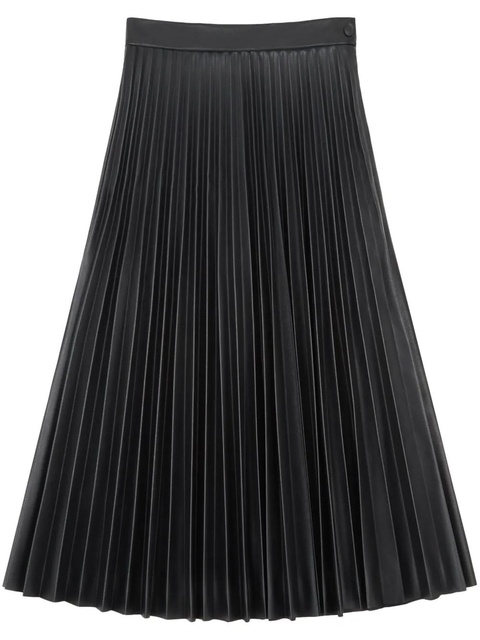 MM6 Maison Margiela pleated midi skirt - Black - zdjęcie produktu nr 1