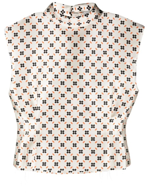 Lanvin floral-print sleeveless blouse - Neutrals - zdjęcie produktu nr 1
