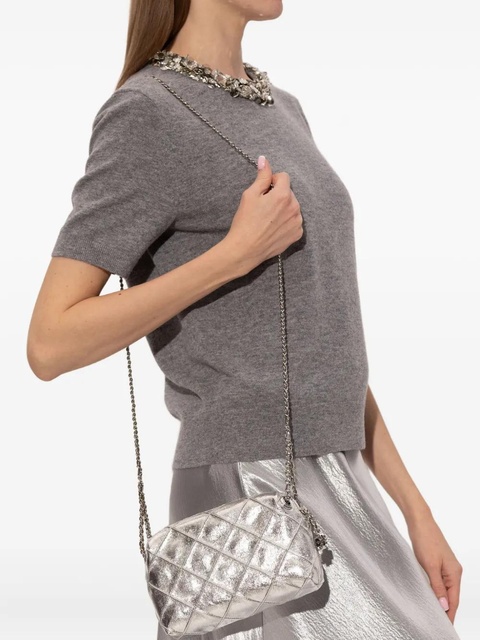 Tory Burch Fleming quilted-design chain shlouder bag - Silver - zdjęcie produktu nr 1