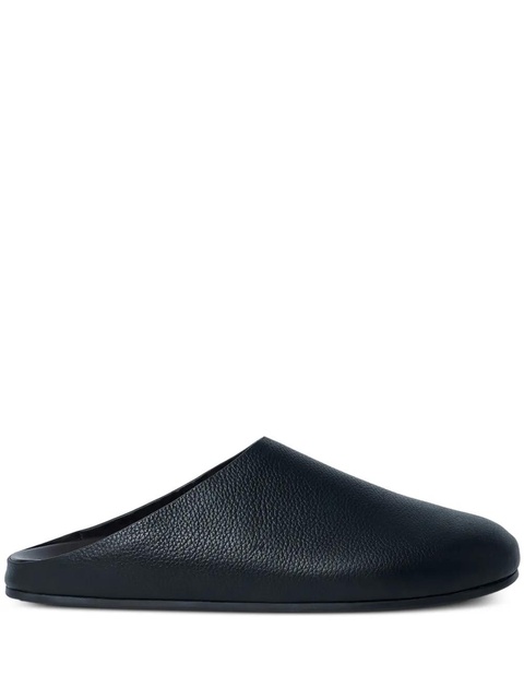 The Row Hudson leather flat mules - Black - zdjęcie produktu nr 1
