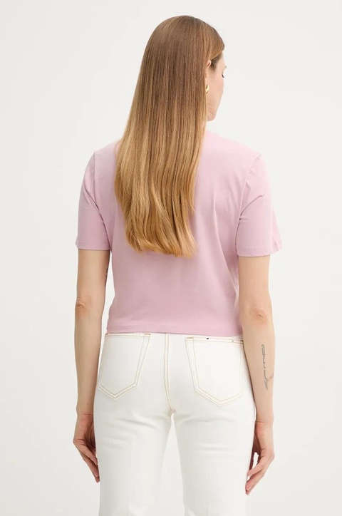 Liu Jo t-shirt bawełniany damski kolor różowy WA5001.JS923 - zdjęcie produktu nr 2