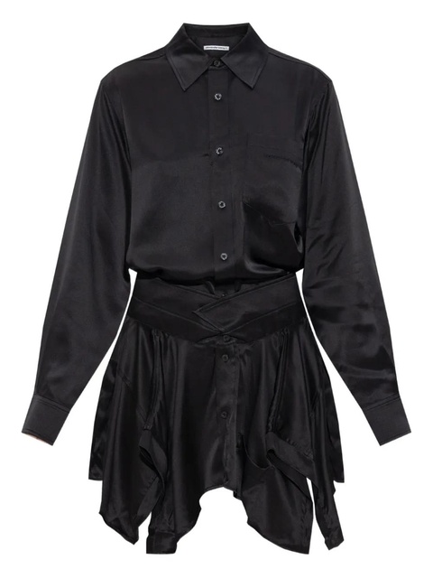 Alexander Wang button-down asymmetrical mini dress - Black - zdjęcie produktu nr 1