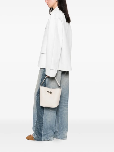 Longchamp Le Roseau clasp-detail bucket bag - Neutrals - zdjęcie produktu nr 2