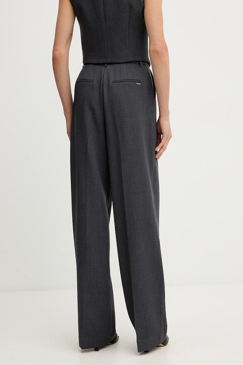 Guess spodnie JOANDRA damskie kolor szary proste high waist W5BB08 W2402 - zdjęcie produktu nr 2