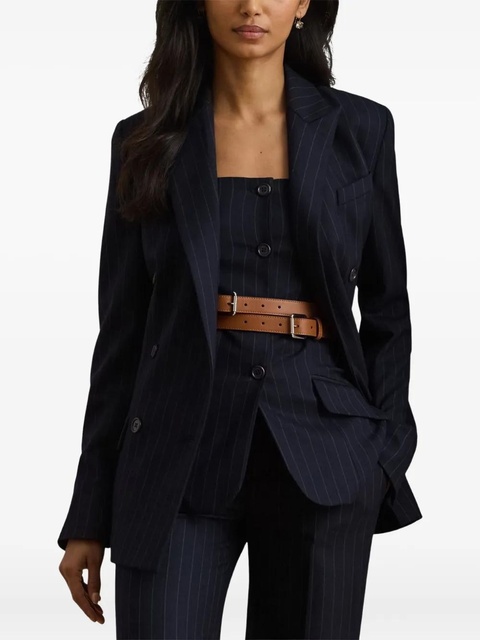 Lauren Ralph Lauren pinstripe double-breasted blazer - Blue - zdjęcie produktu nr 2