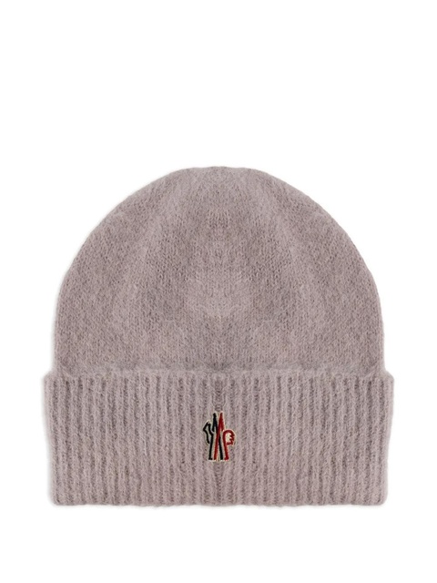 Moncler Grenoble ribbed logo beanie - Purple - zdjęcie produktu nr 1