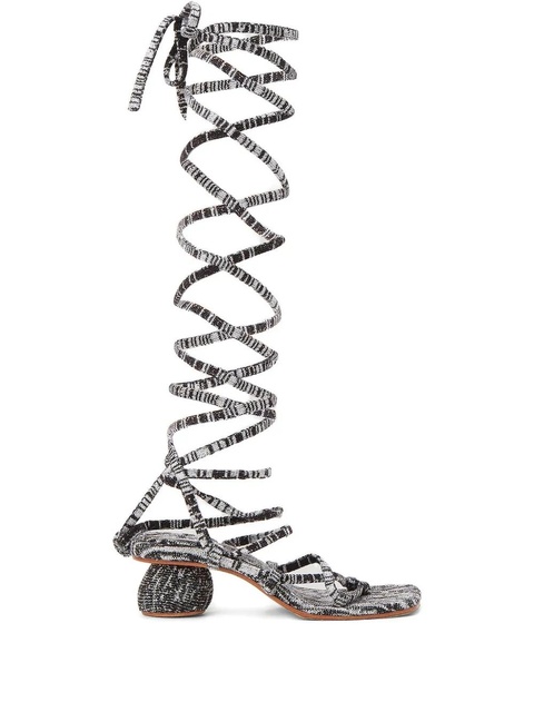 Isa Boulder lace-up strappy sandals - White - zdjęcie produktu nr 2