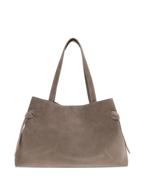 Yuzefi Gyoza tie-detail suede tote bag - Brown - zdjęcie produktu nr 2