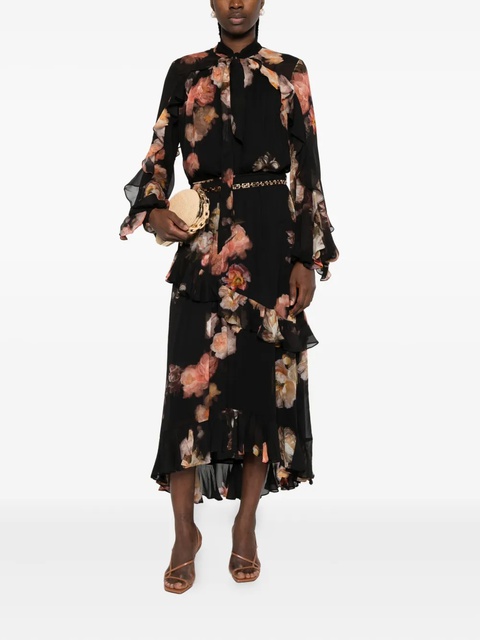 ZIMMERMANN ruffled floral-print blouse - Black - zdjęcie produktu nr 2