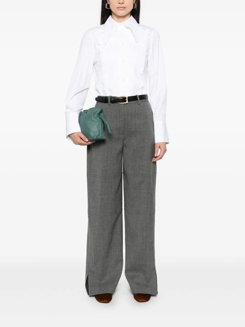 Jil Sander ruffle-trim shirt - White - zdjęcie produktu nr 2