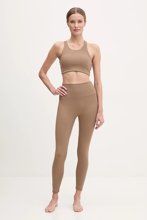 Joy in me legginsy do jogi Oneness Bond kolor brązowy gładkie Oneness Bond 7/8 - zdjęcie produktu nr 2