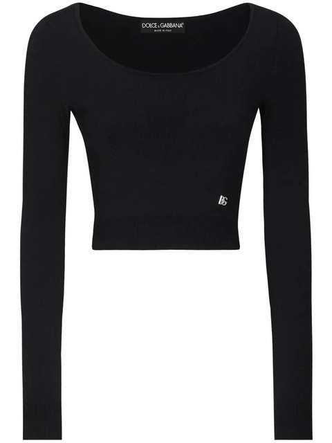 Dolce & Gabbana ribbed knit top - Black - zdjęcie produktu nr 2
