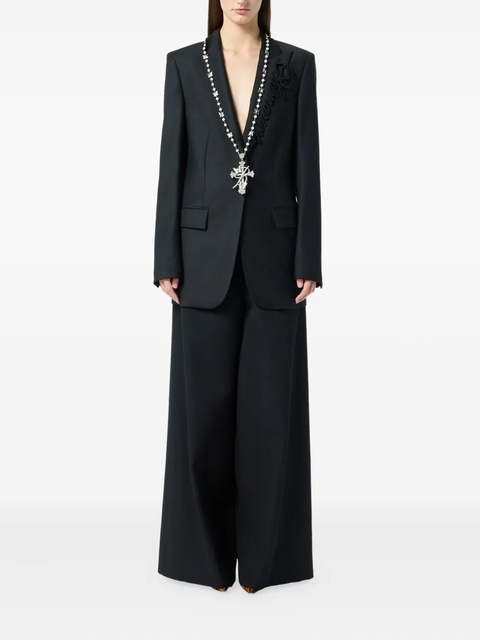 Blumarine wide-leg panelled trousers - Black - zdjęcie produktu nr 1