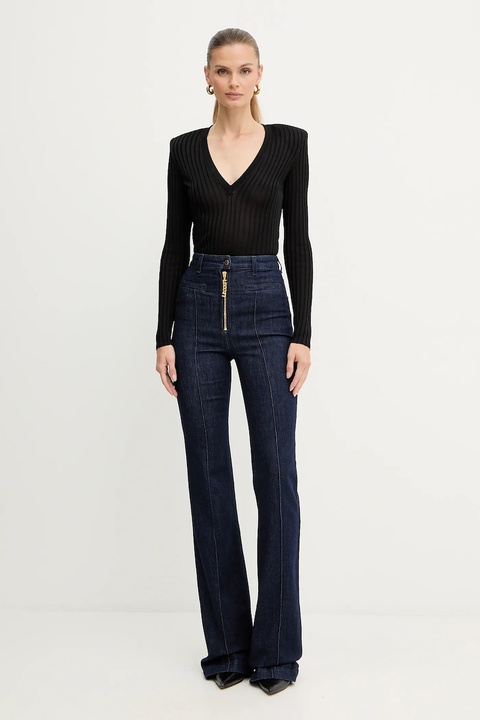 Elisabetta Franchi jeansy damskie high waist PJ05D56E2 - zdjęcie produktu nr 2