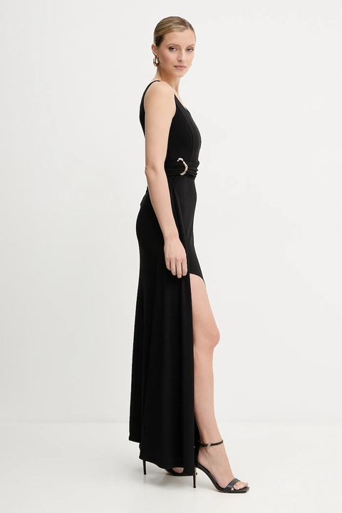 Herve Leger sukienka Mila kolor czarny maxi rozkloszowana RMJ8524949 - zdjęcie produktu nr 2