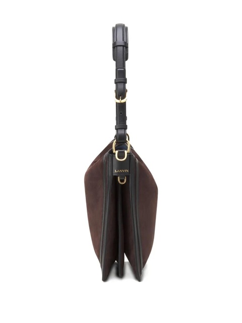 Lanvin Sac Compagnon suede shoulder bag - Brown - zdjęcie produktu nr 2