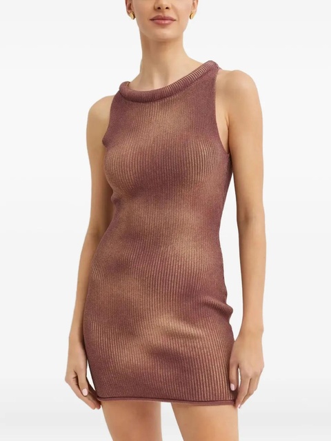 Aya Muse Fiora ombré-effect mini dress - Brown - zdjęcie produktu nr 1
