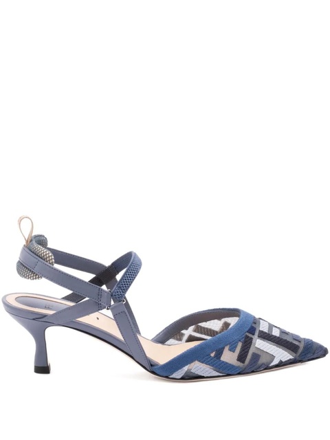 FENDI geometric-pattern pumps - Blue - zdjęcie produktu nr 1