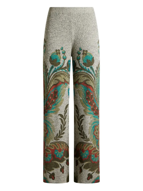ETRO ribbed paisley-print trousers - Grey - zdjęcie produktu nr 2