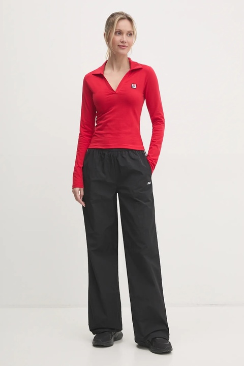 Fila spodnie Laplace damskie kolor czarny wzorzyste FAW0891 - zdjęcie produktu nr 1