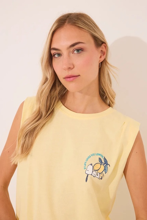 women'secret piżama bawełniana damska kolor żółty bawełniana 3132120 - zdjęcie produktu nr 2