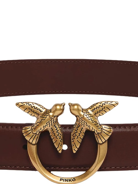 PINKO Love Birds leather belt - Brown - zdjęcie produktu nr 2