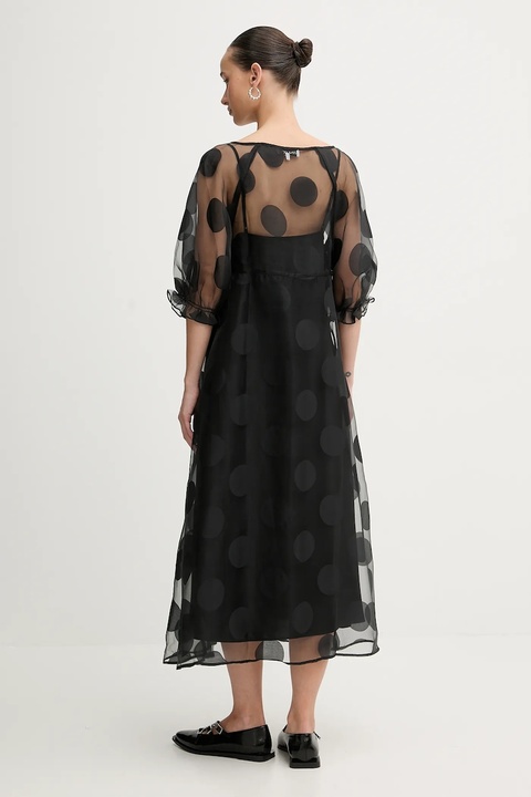 Stine Goya sukienka kolor czarny midi rozkloszowana SG-PS26-D129-2460 - zdjęcie produktu nr 2