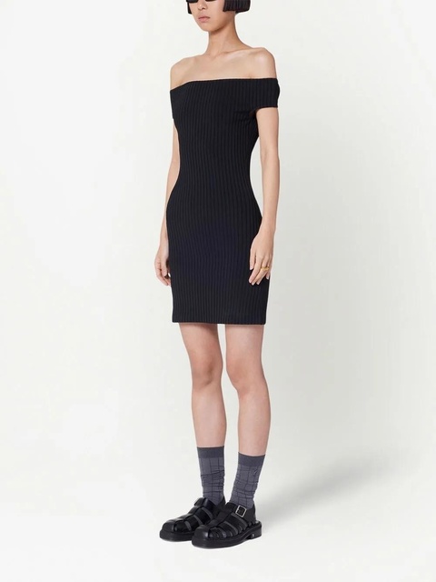 AMI Paris off-shoulder mini dress - Black - zdjęcie produktu nr 2