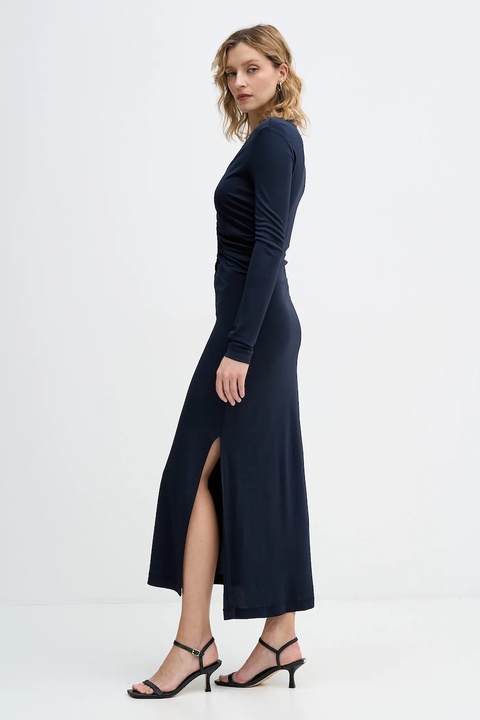 Sisley sukienka kolor granatowy maxi dopasowana 44HXLV07M - zdjęcie produktu nr 1