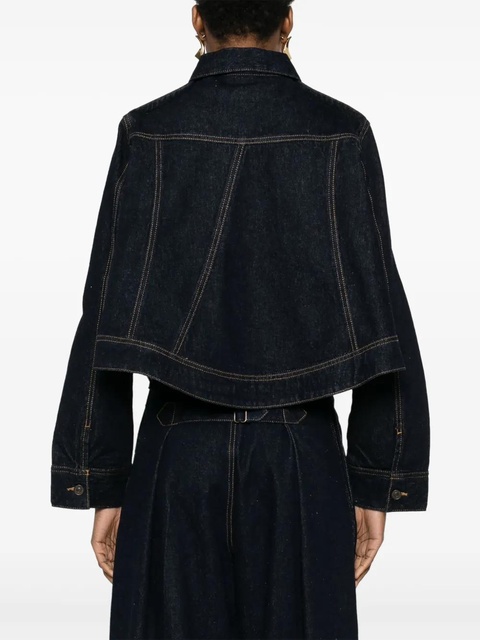 Victoria Beckham cropped denim jacket - Blue - zdjęcie produktu nr 2