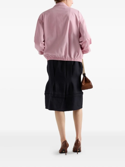 Prada chevron-pattern wool skirt - Blue - zdjęcie produktu nr 2