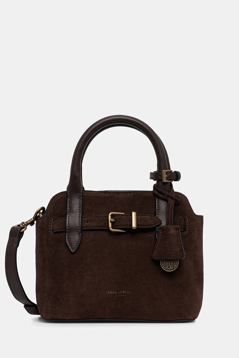 Marc O'Polo torebka zamszowa kolor brązowy 5000007780 - zdjęcie produktu nr 1