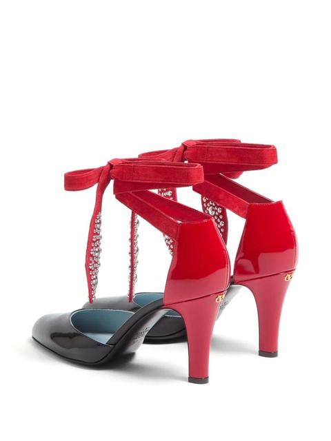 Valentino Garavani 85mm Foliefoliage pumps - Black - zdjęcie produktu nr 2