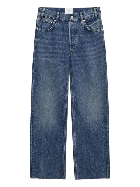 ANINE BING Gavin frayed-hem jeans - Blue - zdjęcie produktu nr 1