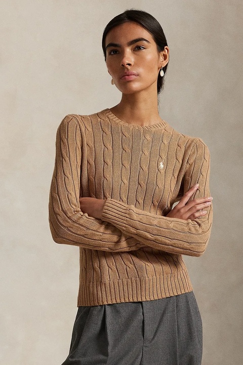 Polo Ralph Lauren sweter z dodatkiem kaszmiru damski kolor beżowy lekki 211971795 - zdjęcie produktu nr 1