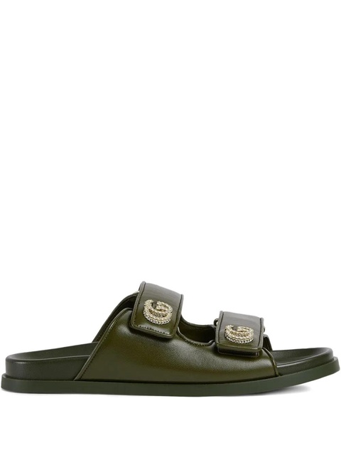 Gucci Double G leather sandals - Green - zdjęcie produktu nr 1