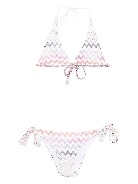 Missoni zigzag-motif bikini set - White - zdjęcie produktu nr 1
