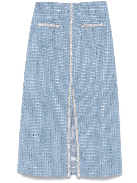 Maje sequin-embellished tweed midi skirt - Blue - zdjęcie produktu nr 1