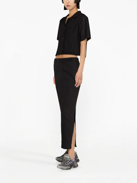 Marine Serre Regenerated Household Linen cotton shirt - Black - zdjęcie produktu nr 2