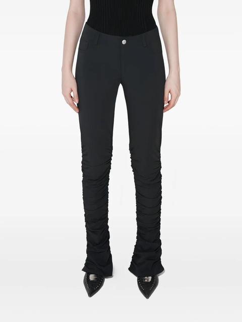 MISBHV Lara ruched-detail trousers - Black - zdjęcie produktu nr 1