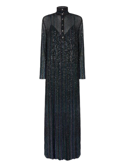 Missoni sequin-embellishment high-neck maxi dress - Blue - zdjęcie produktu nr 1