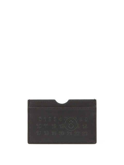 MM6 Maison Margiela Numeric logo-embossed card holder - Black - zdjęcie produktu nr 2