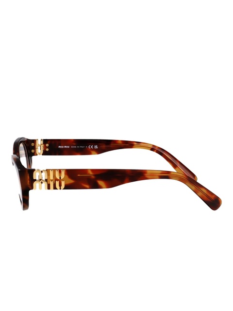 Miu Miu Eyewear tortoiseshell geometric-frame glasses - Brown - zdjęcie produktu nr 2